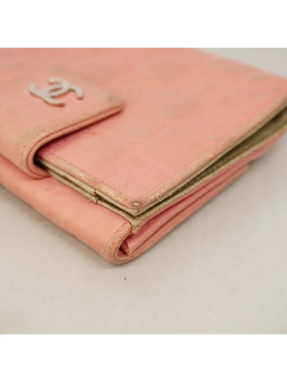 Chanel Wallet Icon Lambskin Pink Silver